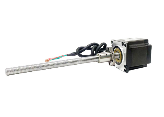 Nema 23 57mm Hybrid Ball Screw Stepper Motor 1.8° Step Angle 4 Lead Wires For Medical Diagnostic Equipment