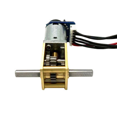 3V 5V 12V Right Angle Gearbox N20DC Worm Motor with Encoder Dual Output Shaft Micro DC Motor