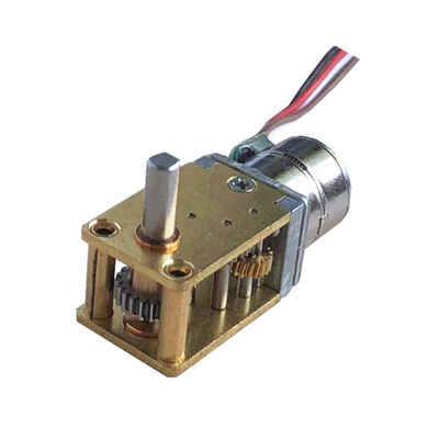 3V 5V  Precious 10mm Diameter 18 Degree Step Angle  Geared DC Stepper Motor With Metal Gearbox Horizontal Gear Reducer